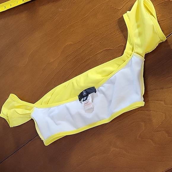 Swim Top Off the Shoulder Bright Yellow - Picture 12 of 14